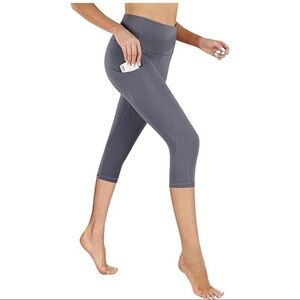 PHISOCKAT Women's High Waist Yoga Pants Leggings with Pockets Size XS